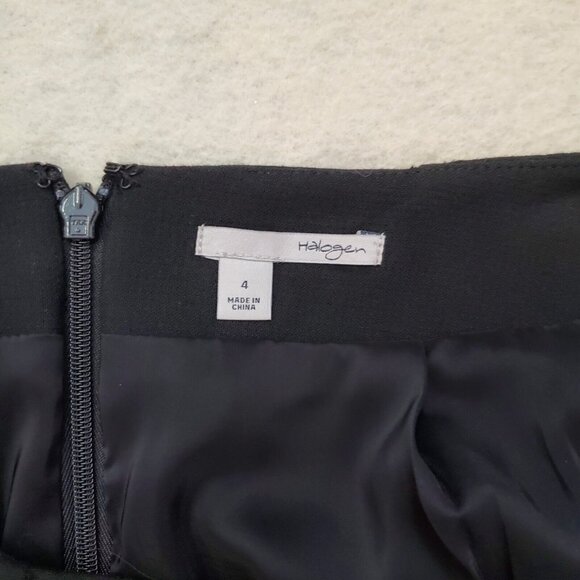 Halogen Black Skirt Lined Size 4 Back Zip - Picture 3 of 8